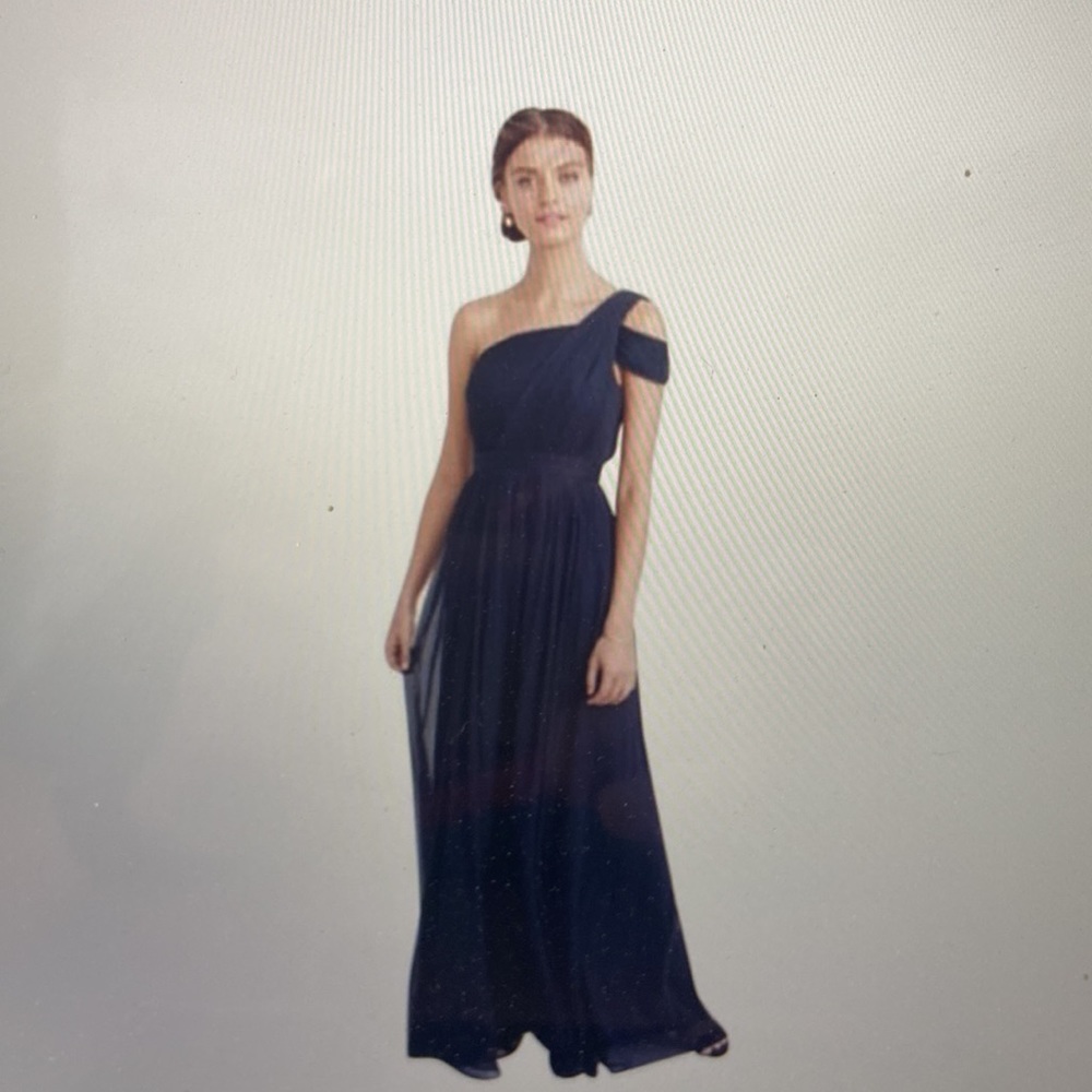 Jcrew black formal one shoulder dress